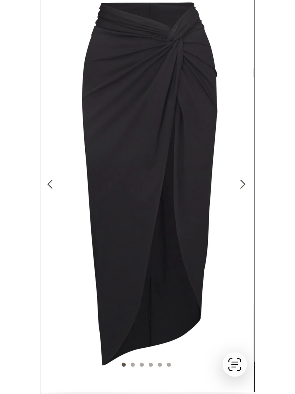 SKIMS Black Knot-Detail Pencil Skirt